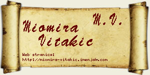 Miomira Vitakić vizit kartica